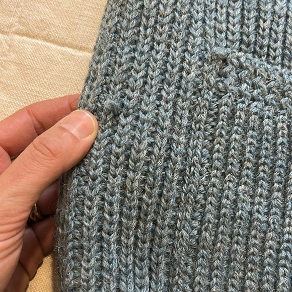 Boheme Blue gray Wool Cardigan with wooden buttons - Picture 13 of 16